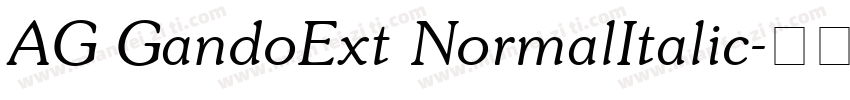 AG GandoExt NormalItalic字体转换